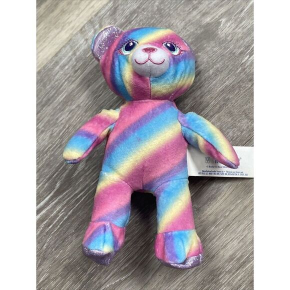 Build A Bear Small Rainbow Bear  Plush Stuffed Animal - Picture 2 of 6